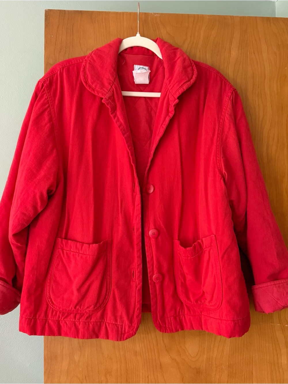 Vintage red Women's Button-Front Jacket